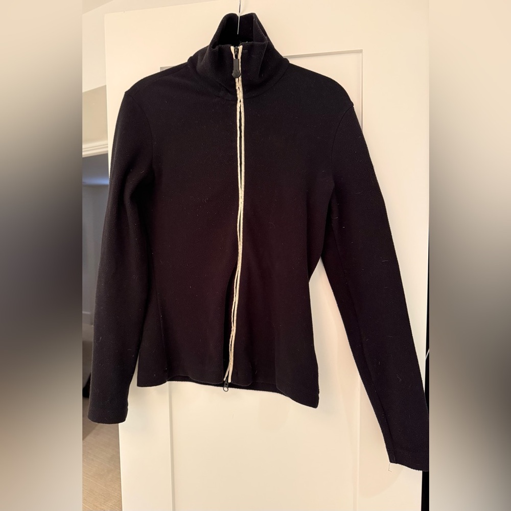 Moncler Black Zip-Up Fleece Jacket